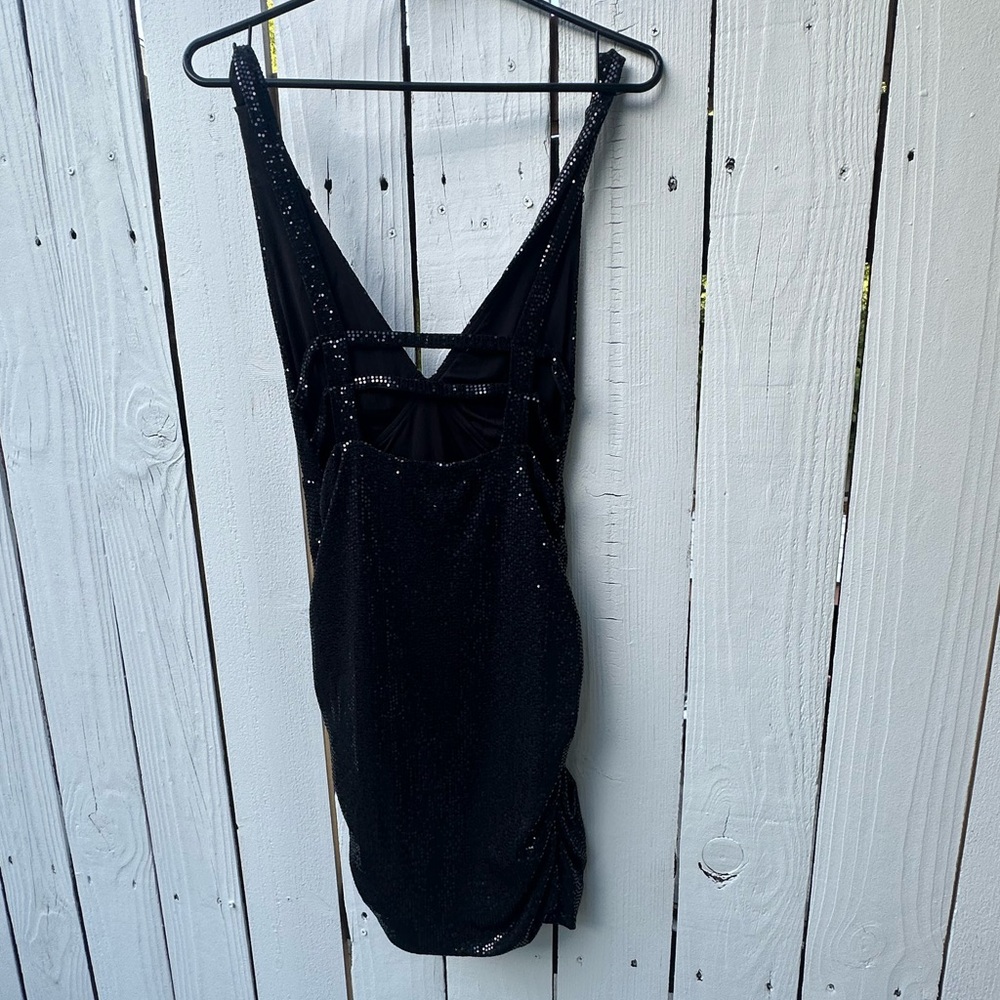 Urban Outfitters Black Sequin sexy strappy back  Dress
